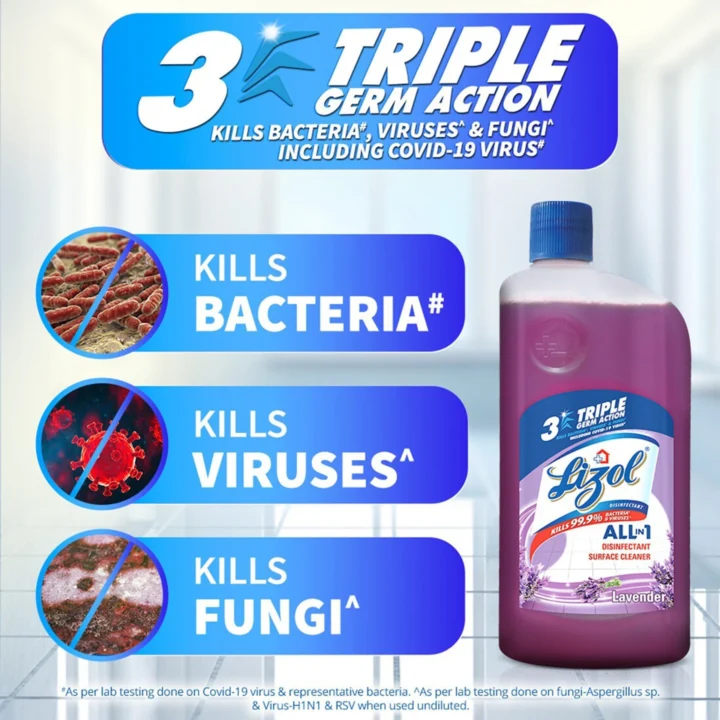 Lizol Disinfectant Floor and Surface Cleaner Floral 200ml - Image 8