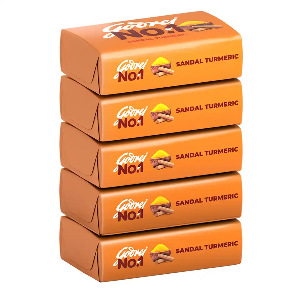Godrej No 1 sandal Turmeric Soap 100gm (4+1 Free) - Image 3