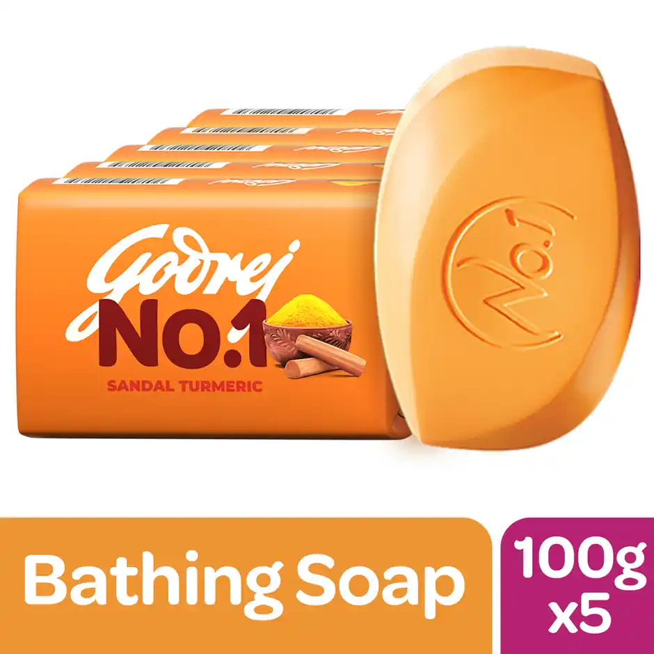 Godrej No 1 sandal Turmeric Soap 100gm (4+1 Free)