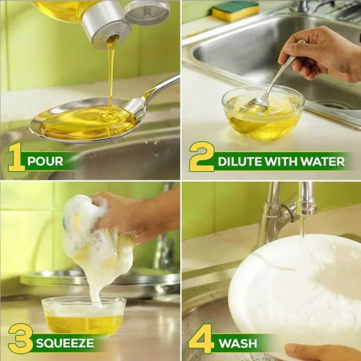 Vim Dish Cleaning Gel (Lemon, 250ML) - Image 2
